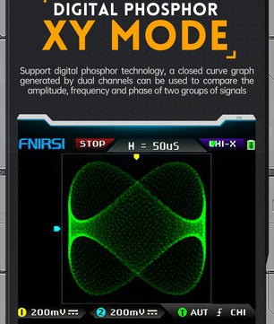 FNIRSI® DPOX180H 2 Channel 180MHZ 2-IN-1 Digial Phosphor Oscilloscope & Function Generator