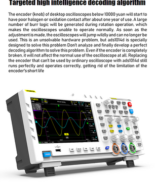 FNIRSI® 1014D 2 in 100Mhz Dual Channel Digital Storage Oscilloscope and DDS Signal Generator راسم و مولد إشارة