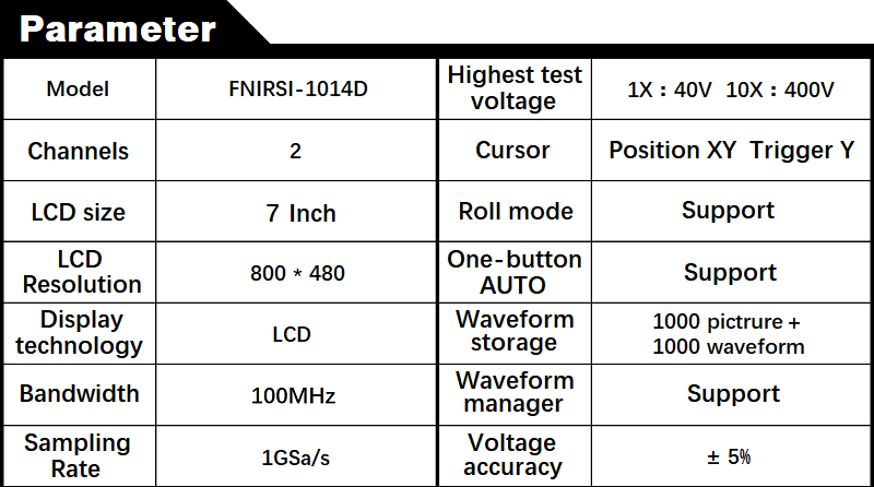 FNIRSI® 1014D 2 in 100Mhz Dual Channel Digital Storage Oscilloscope and DDS Signal Generator راسم و مولد إشارة