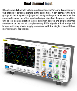 FNIRSI® 1014D 2 in 100Mhz Dual Channel Digital Storage Oscilloscope and DDS Signal Generator راسم و مولد إشارة