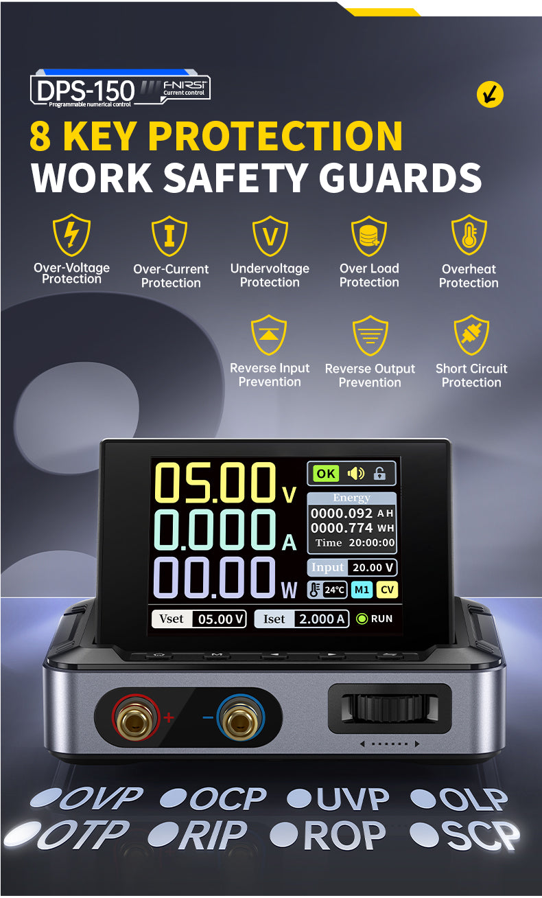 FNIRSI® DPS-150 30V 5A Programmable Mini Portable DC Power Supply