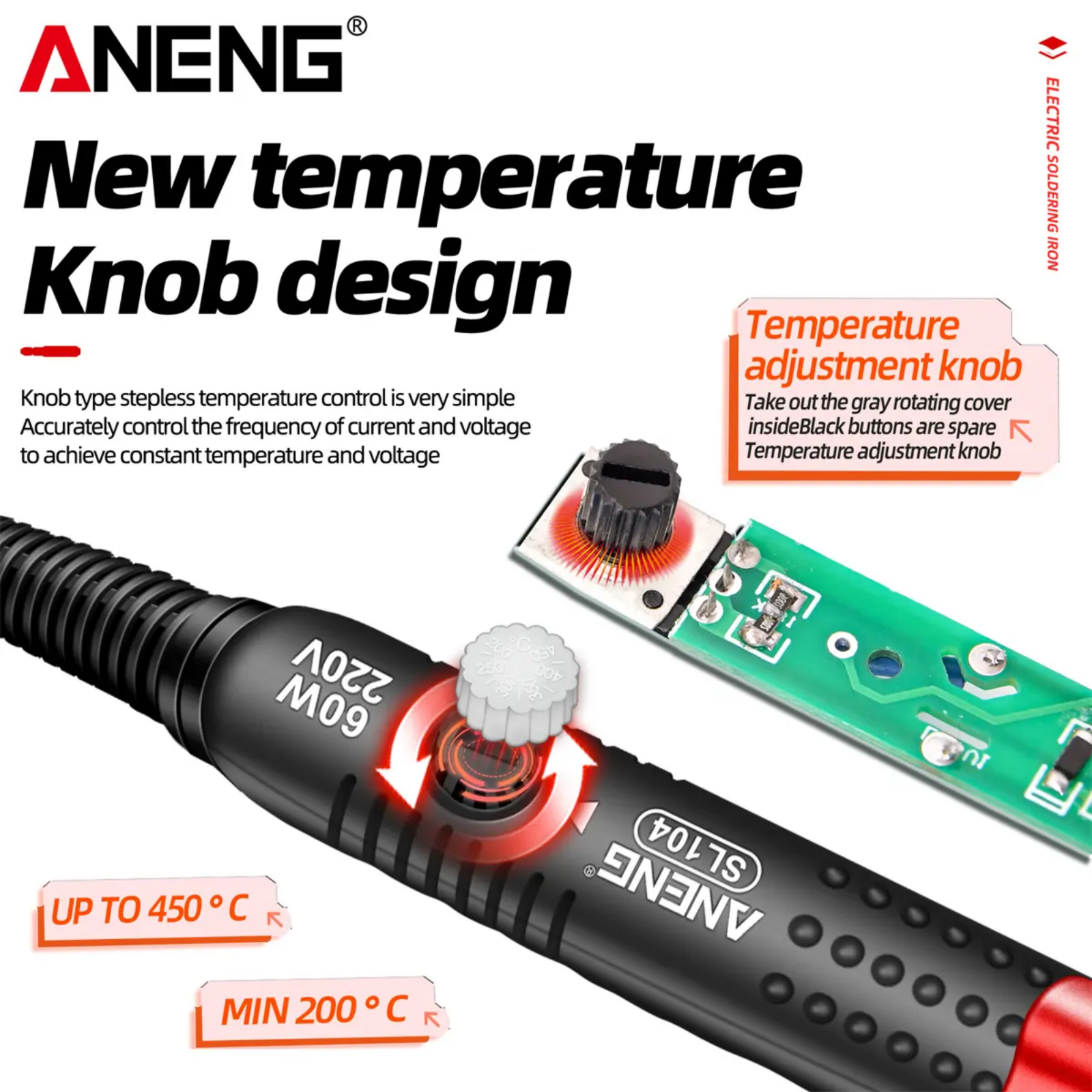 Aneng SL104-12 60W Soldering Iron كاوية لحام متغيرة أصلية