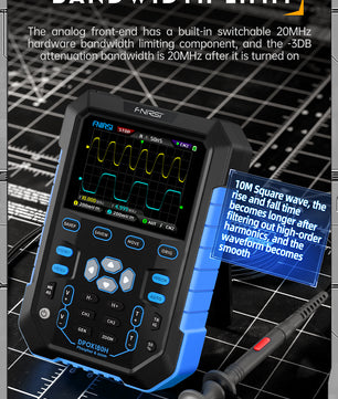 FNIRSI® DPOX180H 2 Channel 180MHZ 2-IN-1 Digial Phosphor Oscilloscope & Function Generator