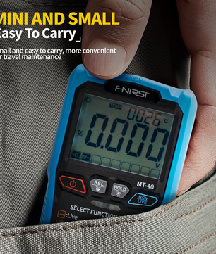 FNIRSI® MT-40 Smart Digital Multimeter 4000 Counts True RMS AC DC Voltage 600V Capacitance Ohm Hz NCV Live Wire Test Auto Range