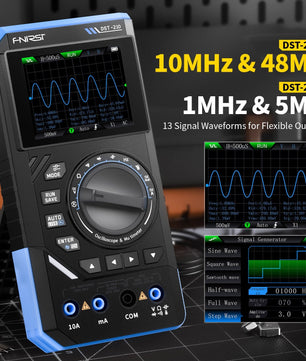 FNIRSI® DST-210 Handheld 3-in-1 Multimeter + 10Mhz Oscilloscope + Signal Generator
