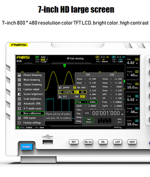 FNIRSI® 1014D 2 in 100Mhz Dual Channel Digital Storage Oscilloscope and DDS Signal Generator راسم و مولد إشارة