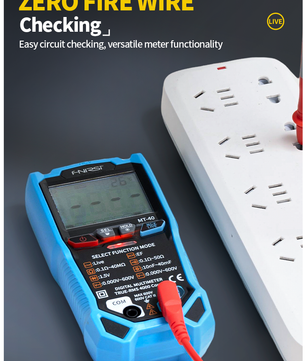 FNIRSI® MT-40 Smart Digital Multimeter 4000 Counts True RMS AC DC Voltage 600V Capacitance Ohm Hz NCV Live Wire Test Auto Range